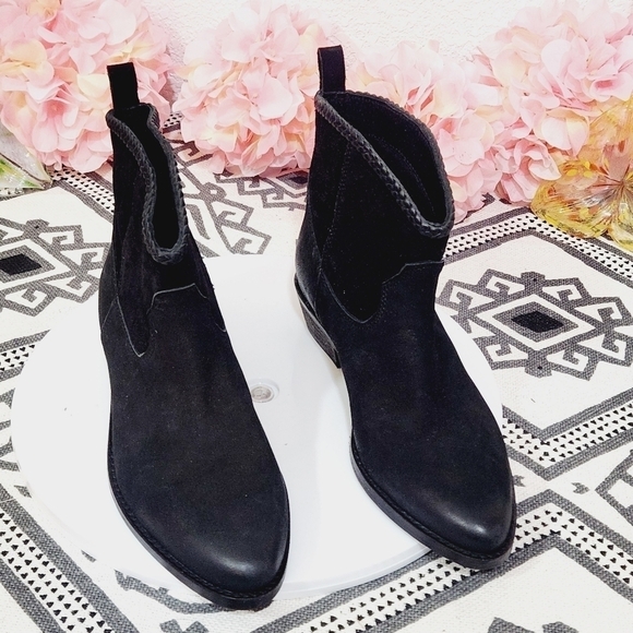 JOURNEE Collection Womens Carmela Black Leather Ankle Ankle Boots Size 6 - Picture 7 of 11